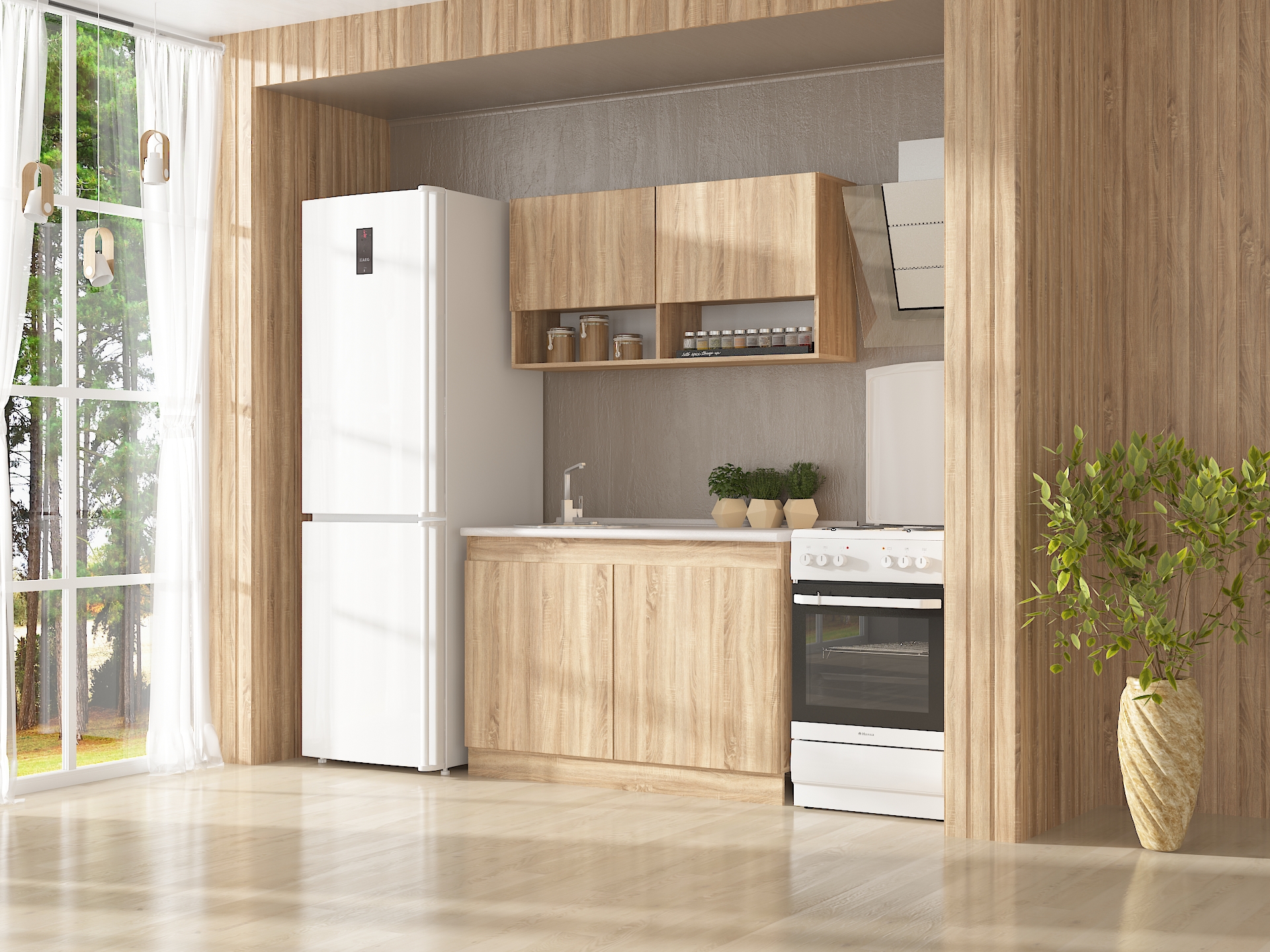 Модульна Кухня К-32 1.2м дуб сонома