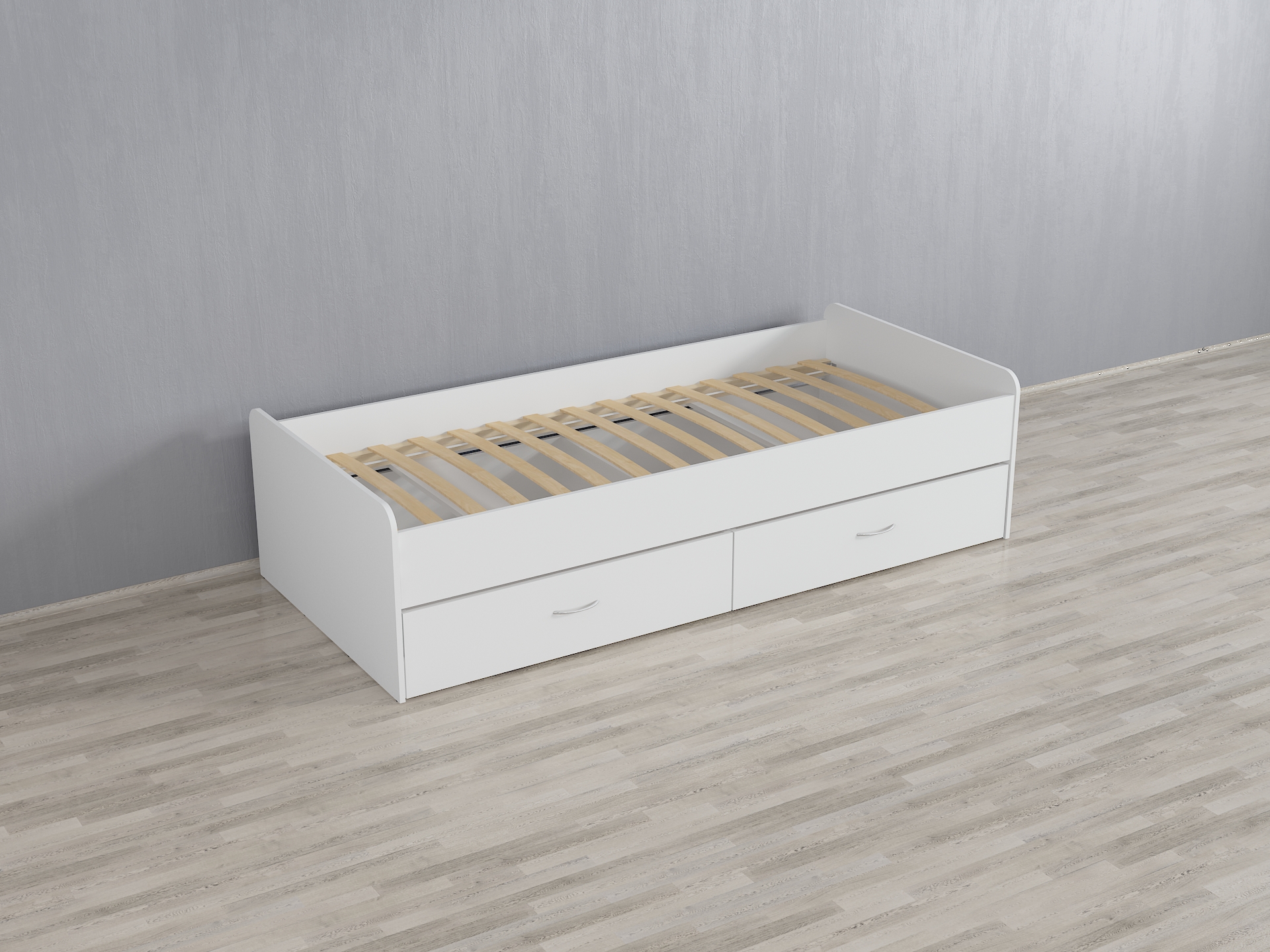 Ліжко з двома шухлядами А-108 білий