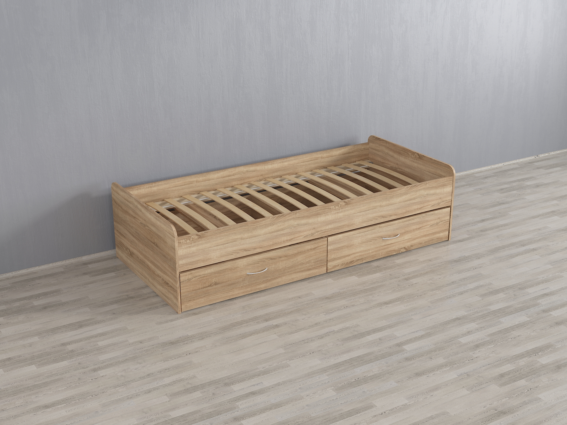 Ліжко з двома шухлядами А-108 дуб сонома