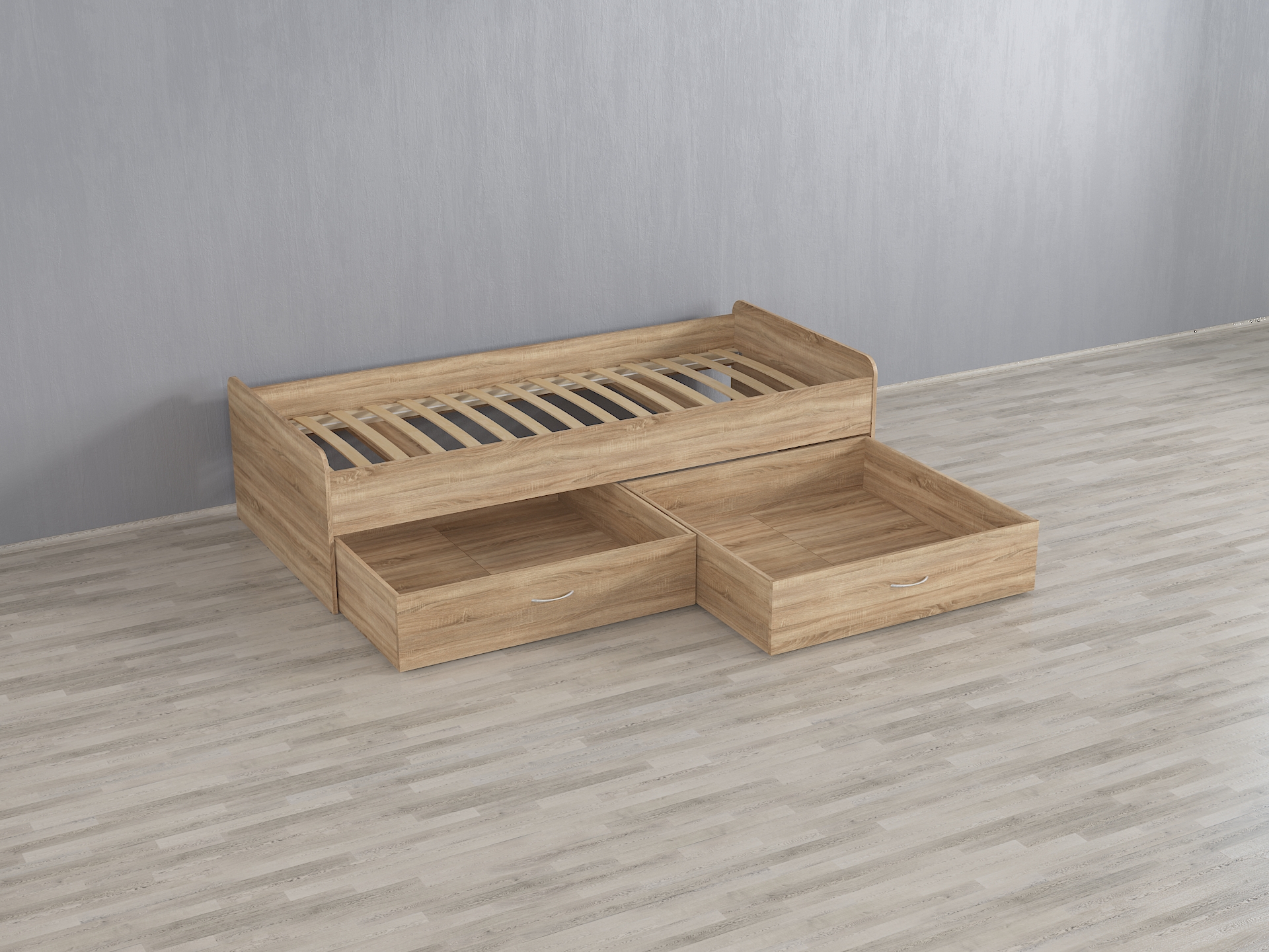 Ліжко з двома шухлядами А-108 дуб сонома