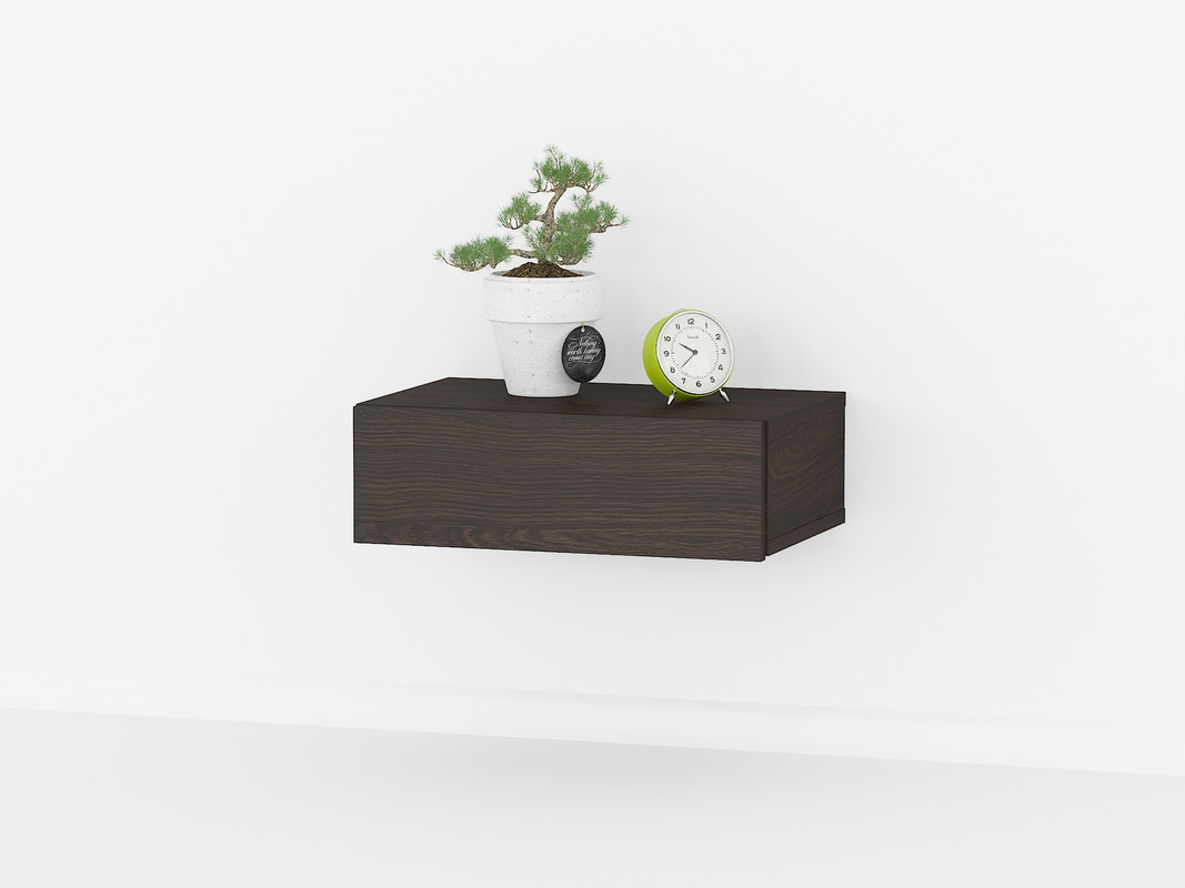 Навісна приліжкова тумба А-102 венге темний