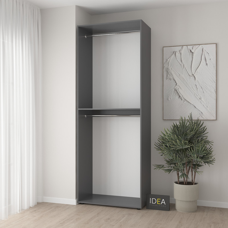 Шафа для одягу з двома штангами С-7.0 Антрацит