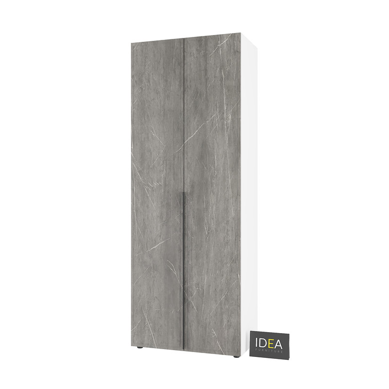 Шафа для одягу з двома штангами С-7.1 Білий-Юпітер