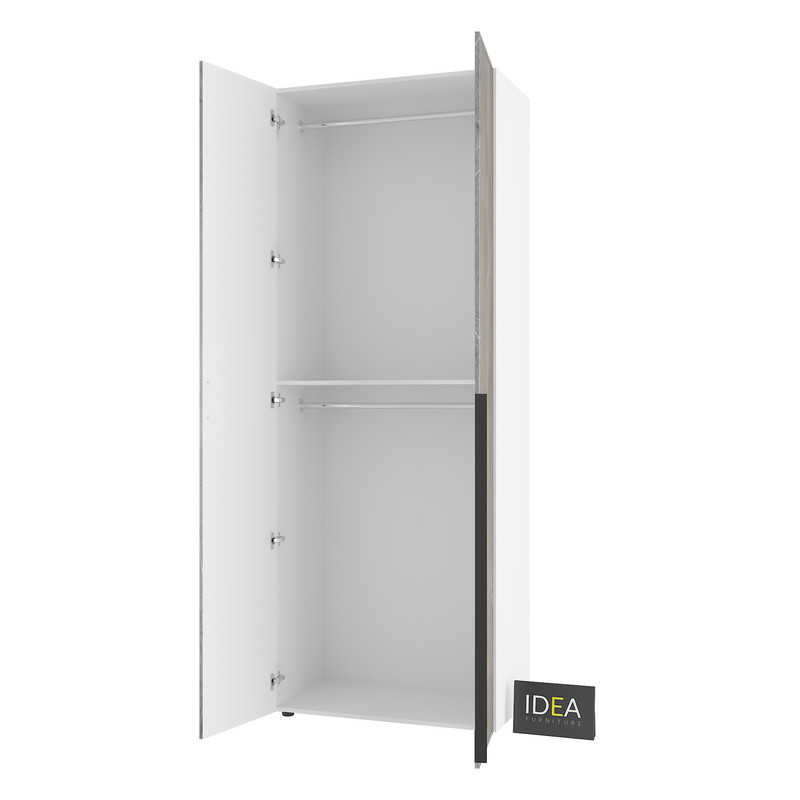 Шафа для одягу з двома штангами С-7.1 Білий-Юпітер