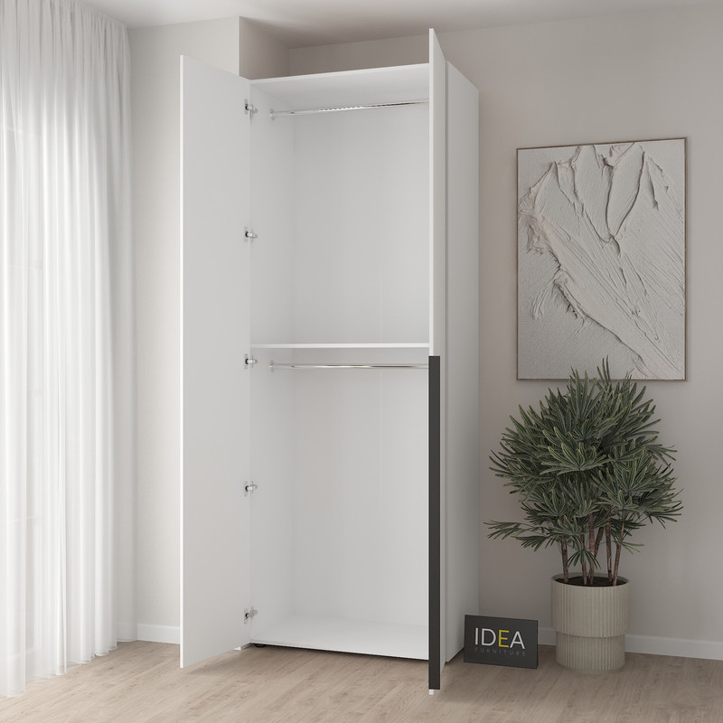 Шафа для одягу з двома штангами С-7.1 Білий