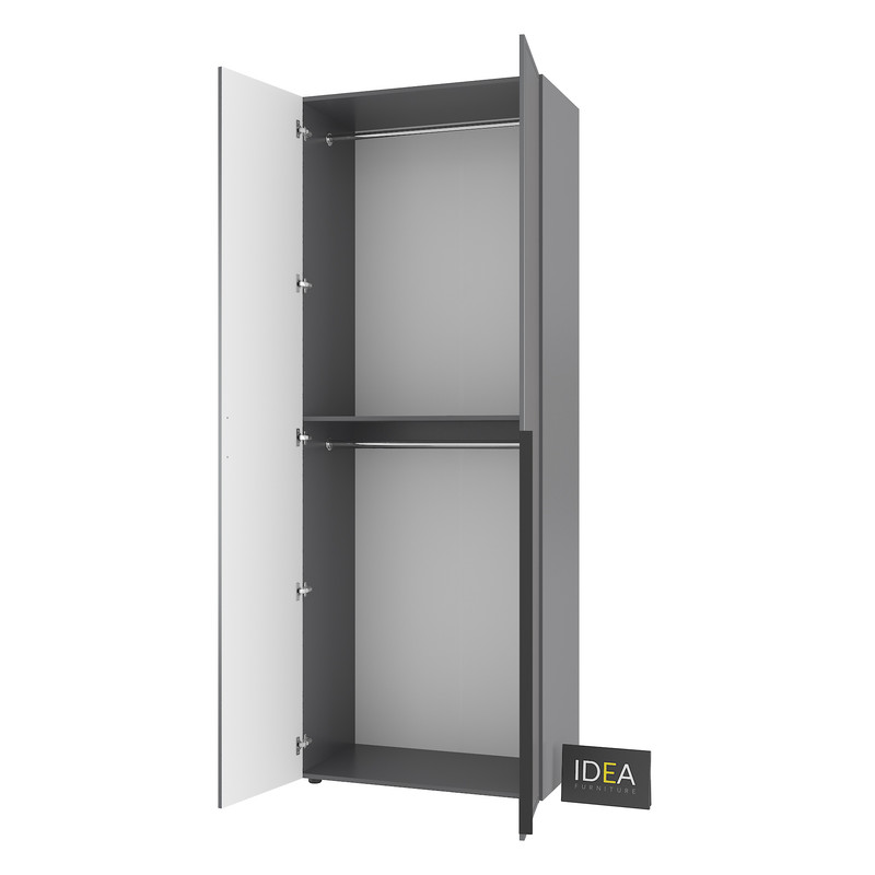 Шафа для одягу з двома штангами С-7.1 Антрацит-Асфальт