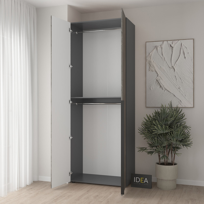 Шафа для одягу з двома штангами С-7.1 Антрацит-Юпітер