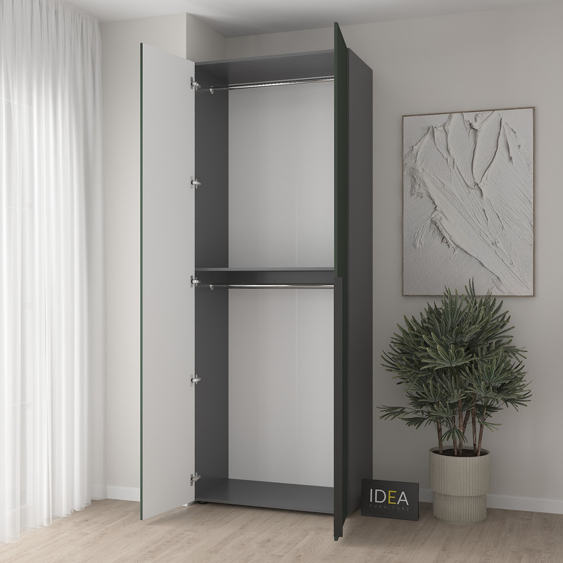 Шафа для одягу з двома штангами С-7.1 Антрацит - Камуфляж