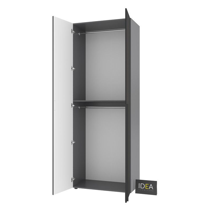 Шафа для одягу з двома штангами С-7.1 Антрацит-Чорний