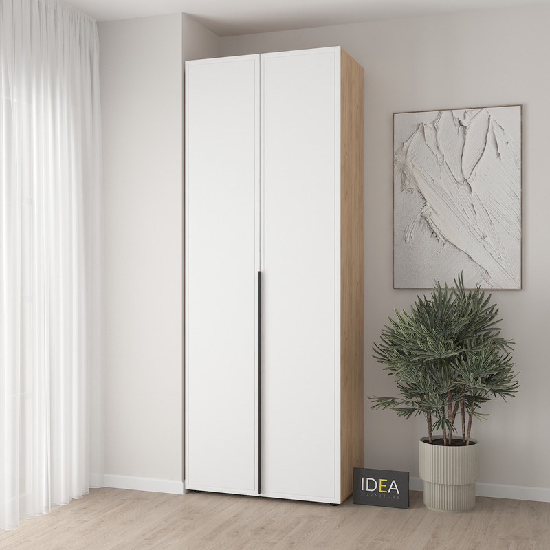 Шафа для одягу з двома штангами С-7.1 Дуб Крафт-Білий