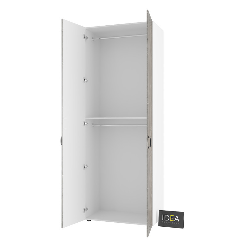 Шафа для одягу з двома штангами С-7.2 Білий-Юпітер