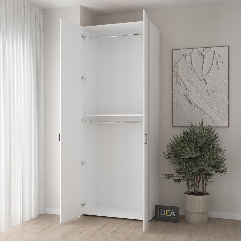 Шафа для одягу з двома штангами С-7.2 Білий