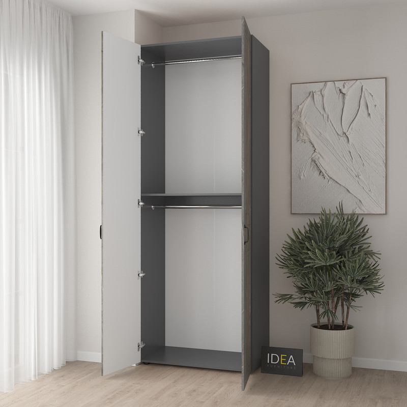 Шафа для одягу з двома штангами С-7.2 Антрацит-Юпітер