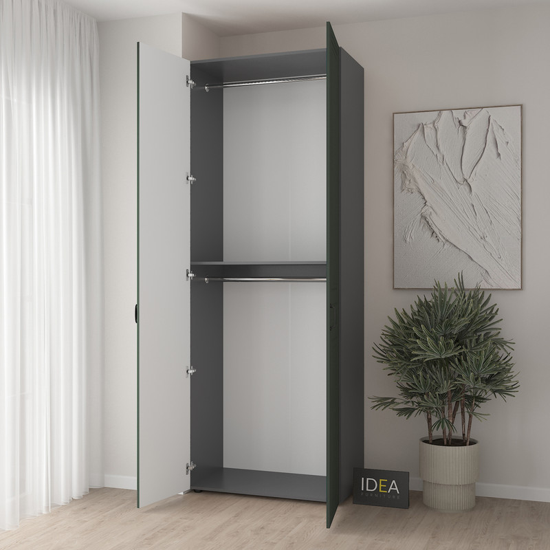 Шафа для одягу з двома штангами С-7.2 Антрацит - Камуфляж