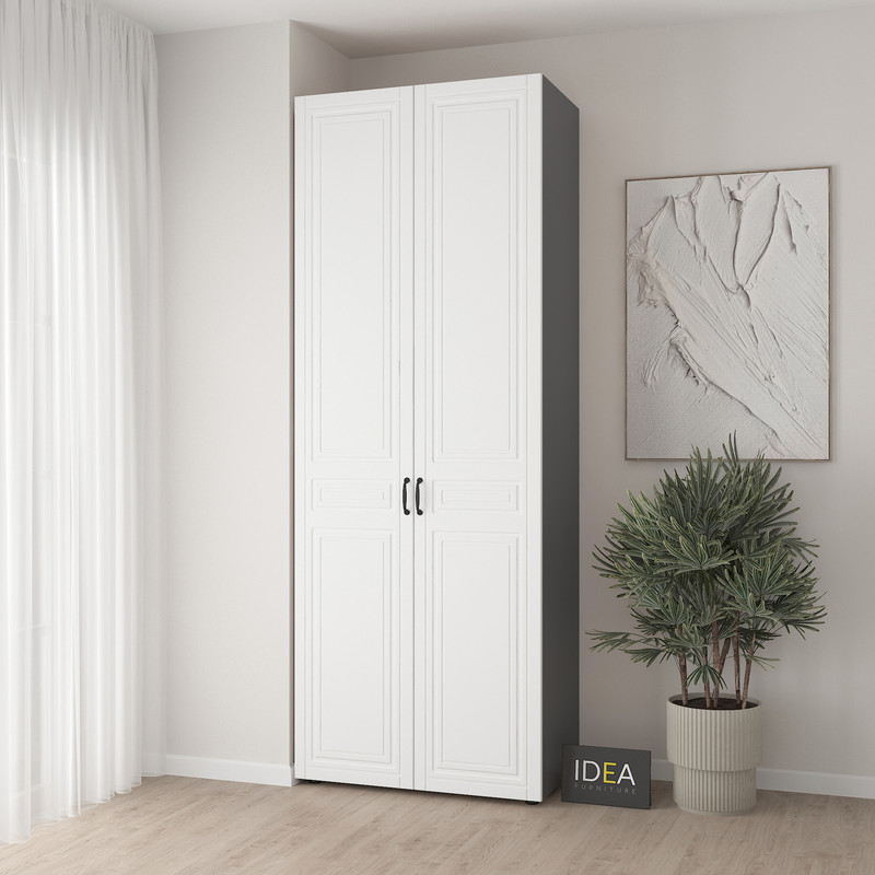 Шафа для одягу з двома штангами С-7.2 Антрацит - Білий