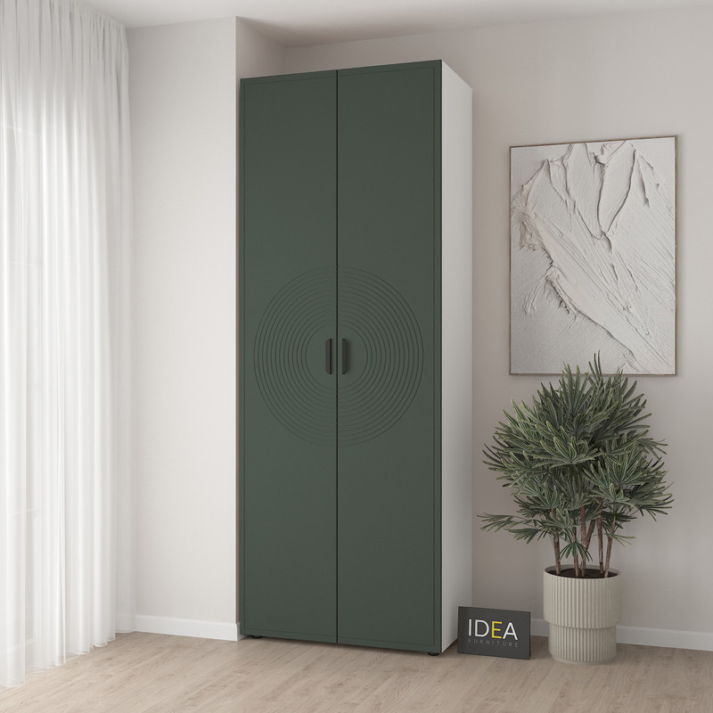 Шафа для одягу з двома штангами С-7.3 Білий - Камуфляж