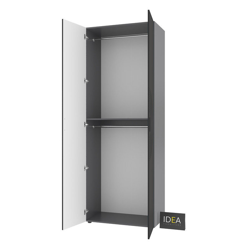 Шафа для одягу з двома штангами С-7.3 Антрацит-Чорний