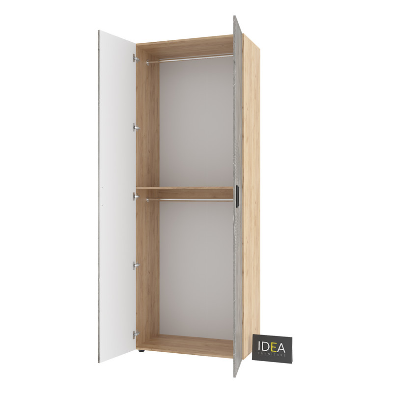 Шафа для одягу з двома штангами С-7.3 Дуб крафт-Юпітер