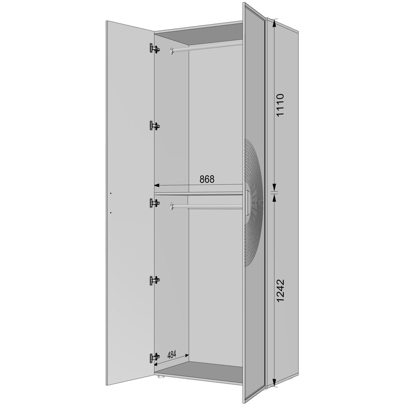 Шафа для одягу з двома штангами С-7.3 Дуб Крафт - Камуфляж