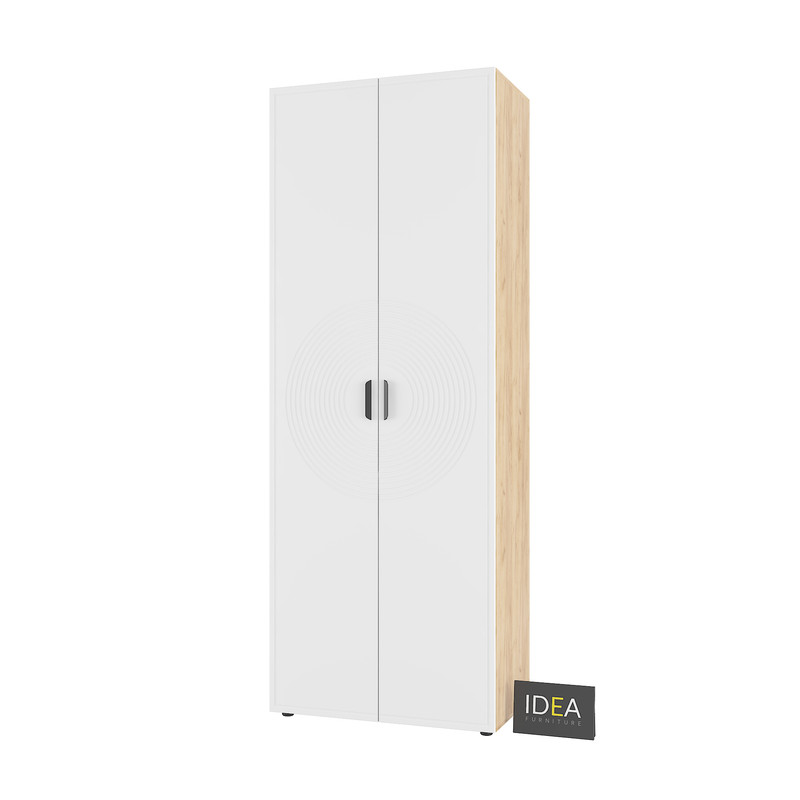 Шафа для одягу з двома штангами С-7.10 Дуб крафт - Білий
