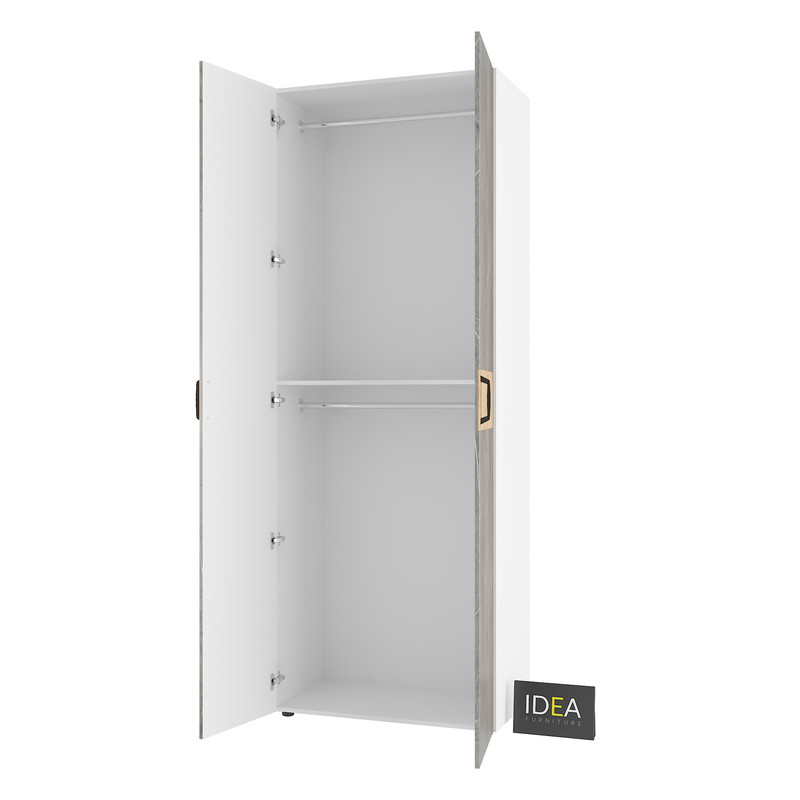 Шафа для одягу з двома штангами С-7.4 Білий-Юпітер