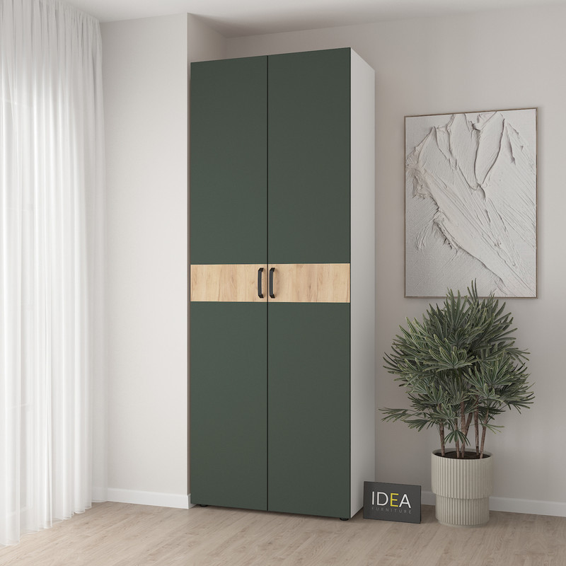 Шафа для одягу з двома штангами С-7.4 Білий - Камуфляж