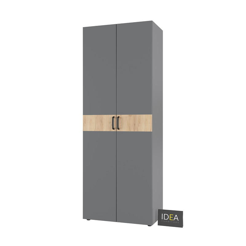 Шафа для одягу з двома штангами С-7.4 Антрацит - Асфальт