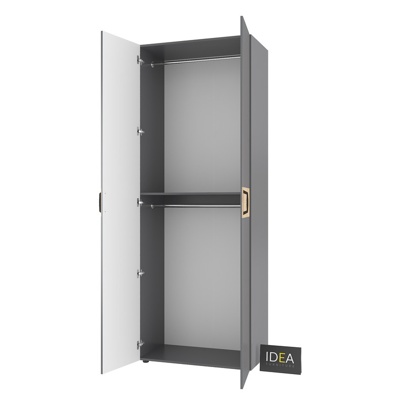 Шафа для одягу з двома штангами С-7.4 Антрацит - Асфальт