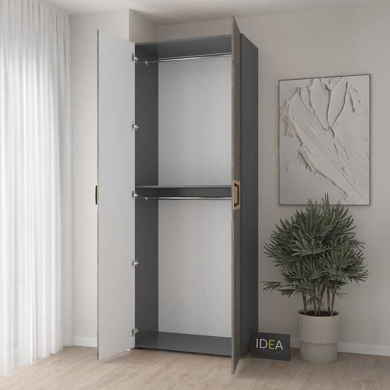 Шафа для одягу з двома штангами С-7.4 Антрацит-Юпітер