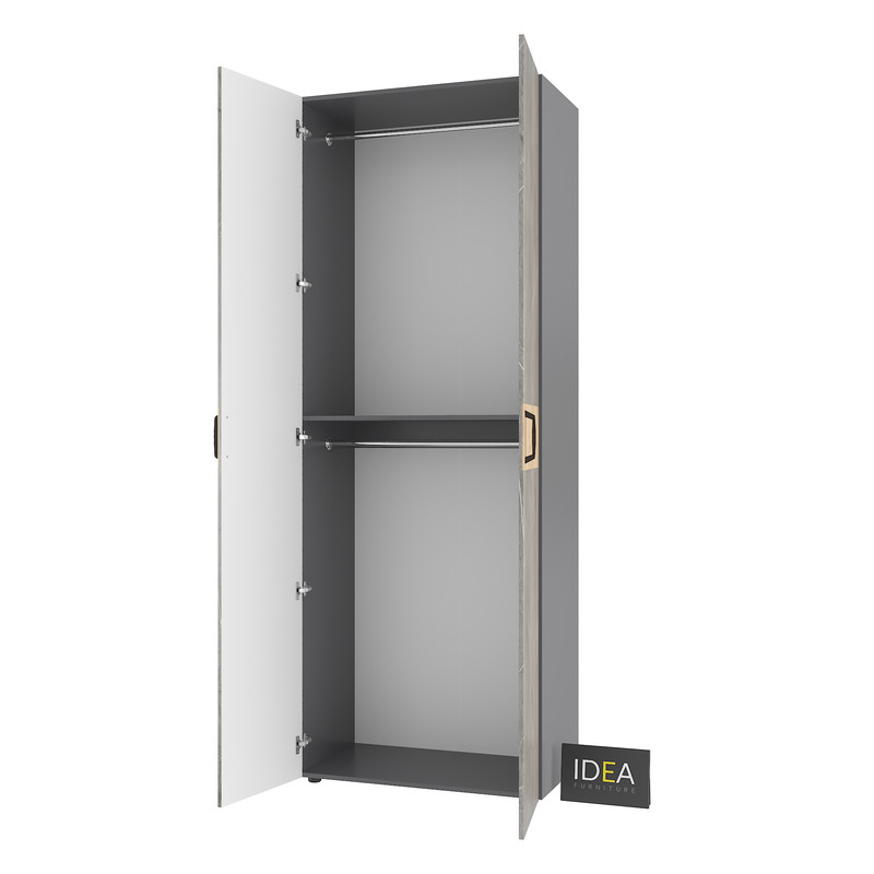 Шафа для одягу з двома штангами С-7.4 Антрацит-Юпітер