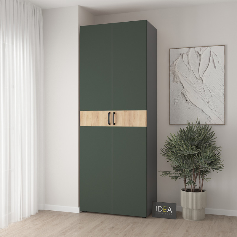 Шафа для одягу з двома штангами С-7.4 Антрацит - Камуфляж