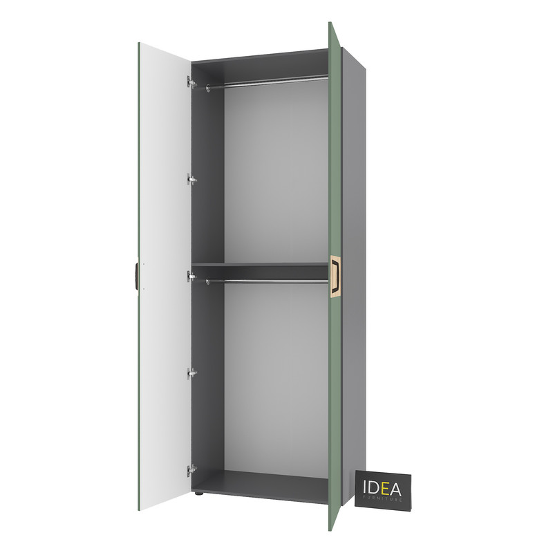 Шафа для одягу з двома штангами С-7.4 Антрацит - Камуфляж