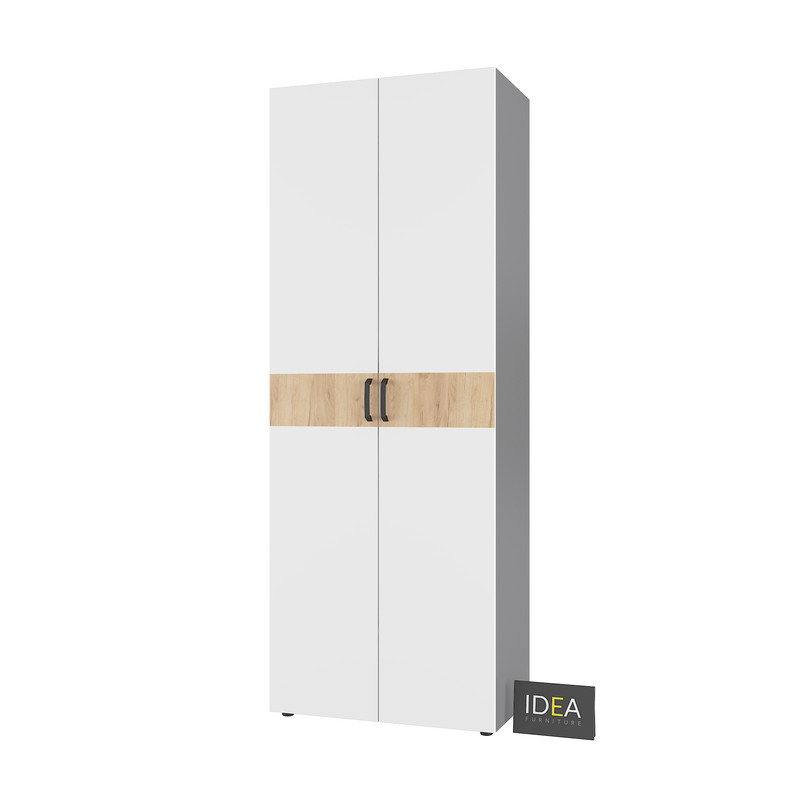 Шафа для одягу з двома штангами С-7.4 Антрацит - Білий