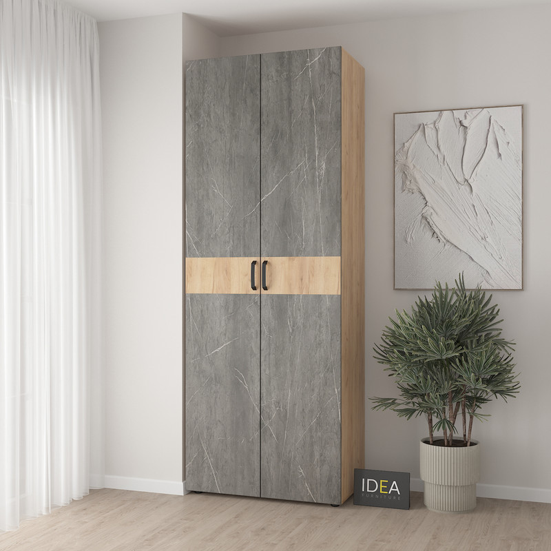 Шафа для одягу з двома штангами С-7.4 Дуб крафт-Юпітер