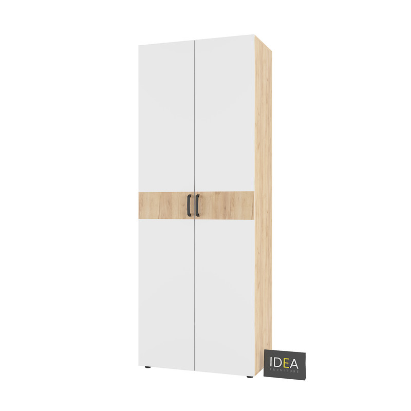 Шафа для одягу з двома штангами С-7.4 дуб крафт - білий