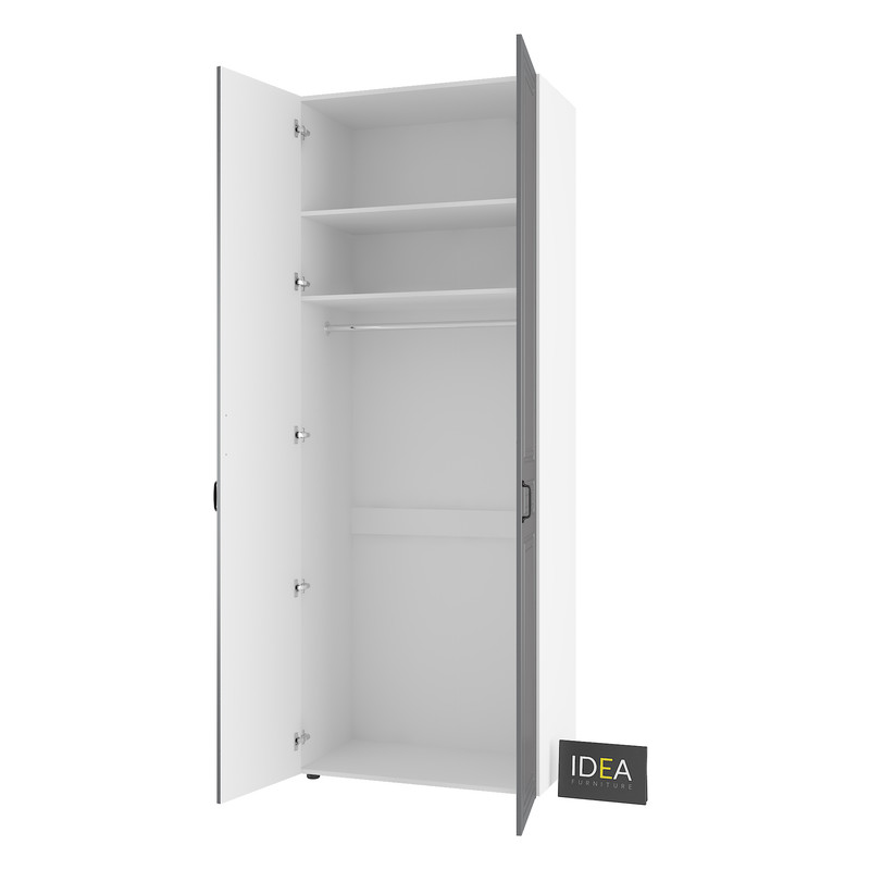 Шафа для одягу з однією штангою С-8.2 Білий - Асфальт