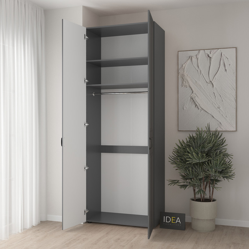 Шафа для одягу з однією штангою С-8.2 Антрацит - Асфальт