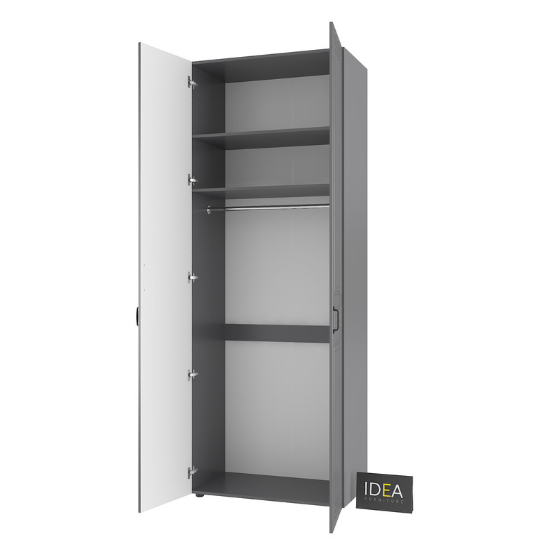 Шафа для одягу з однією штангою С-8.2 Антрацит - Асфальт