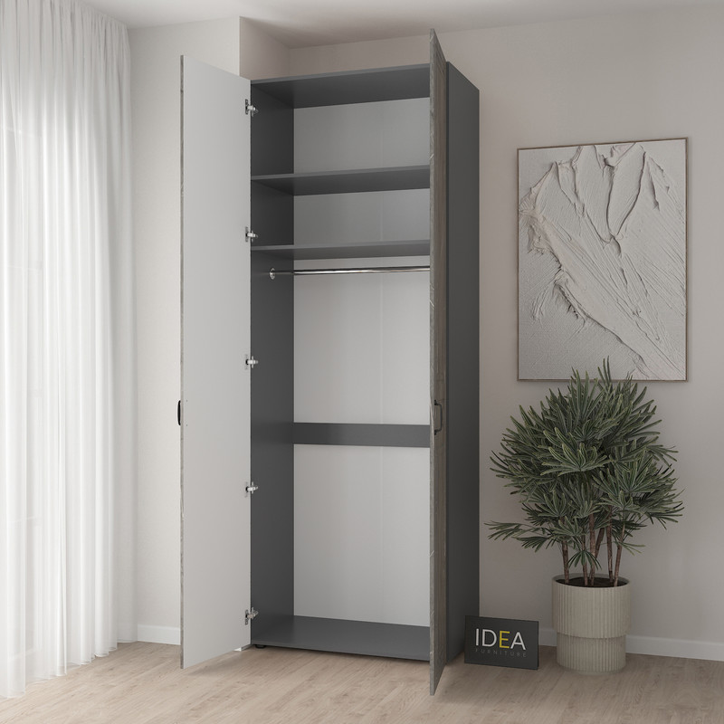 Шафа для одягу з однією штангою С-8.2 Антрацит-Юпітер