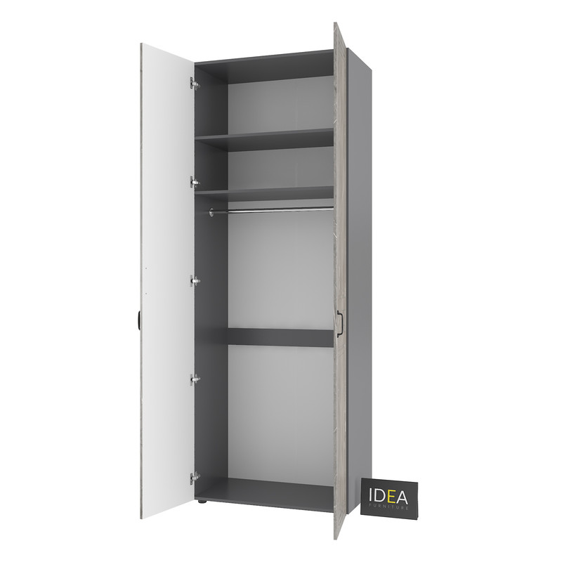 Шафа для одягу з однією штангою С-8.2 Антрацит-Юпітер