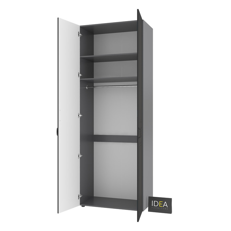 Шафа для одягу з однією штангою С-8.2 Антрацит-Чорний