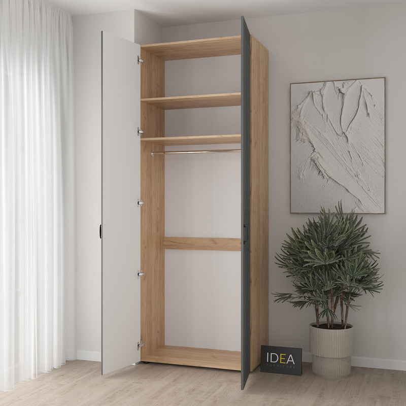 Шафа для одягу з однією штангою С-8.2 Дуб крафт-Юпітер