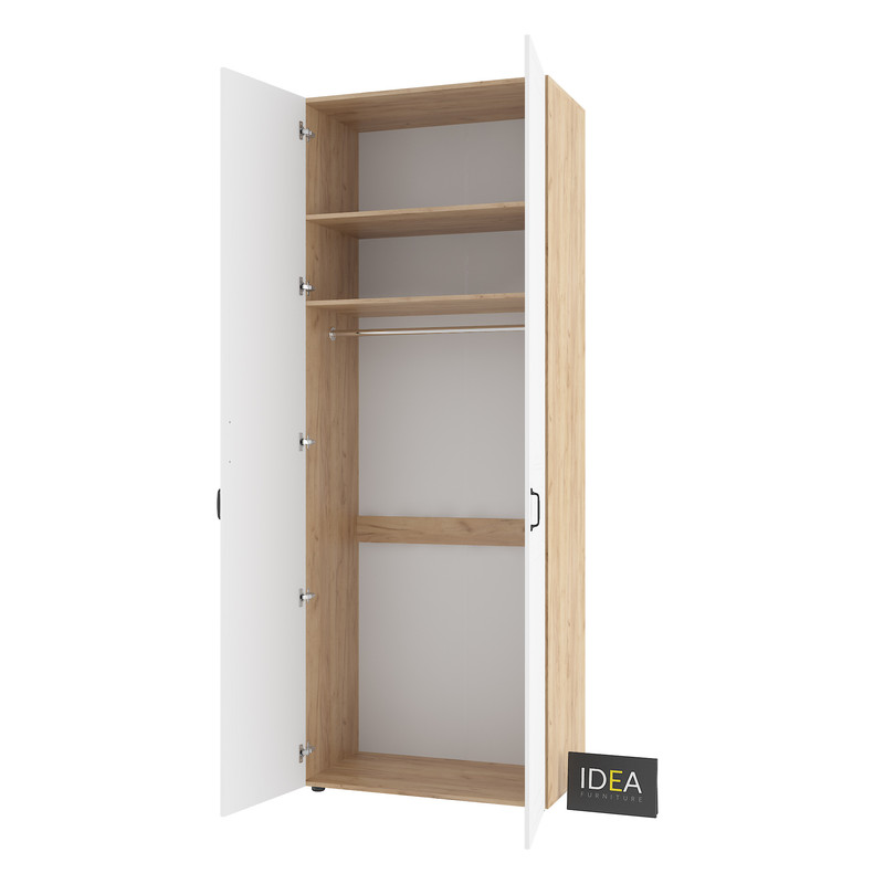 Шафа для одягу з однією штангою С-8.2 Дуб крафт - Білий