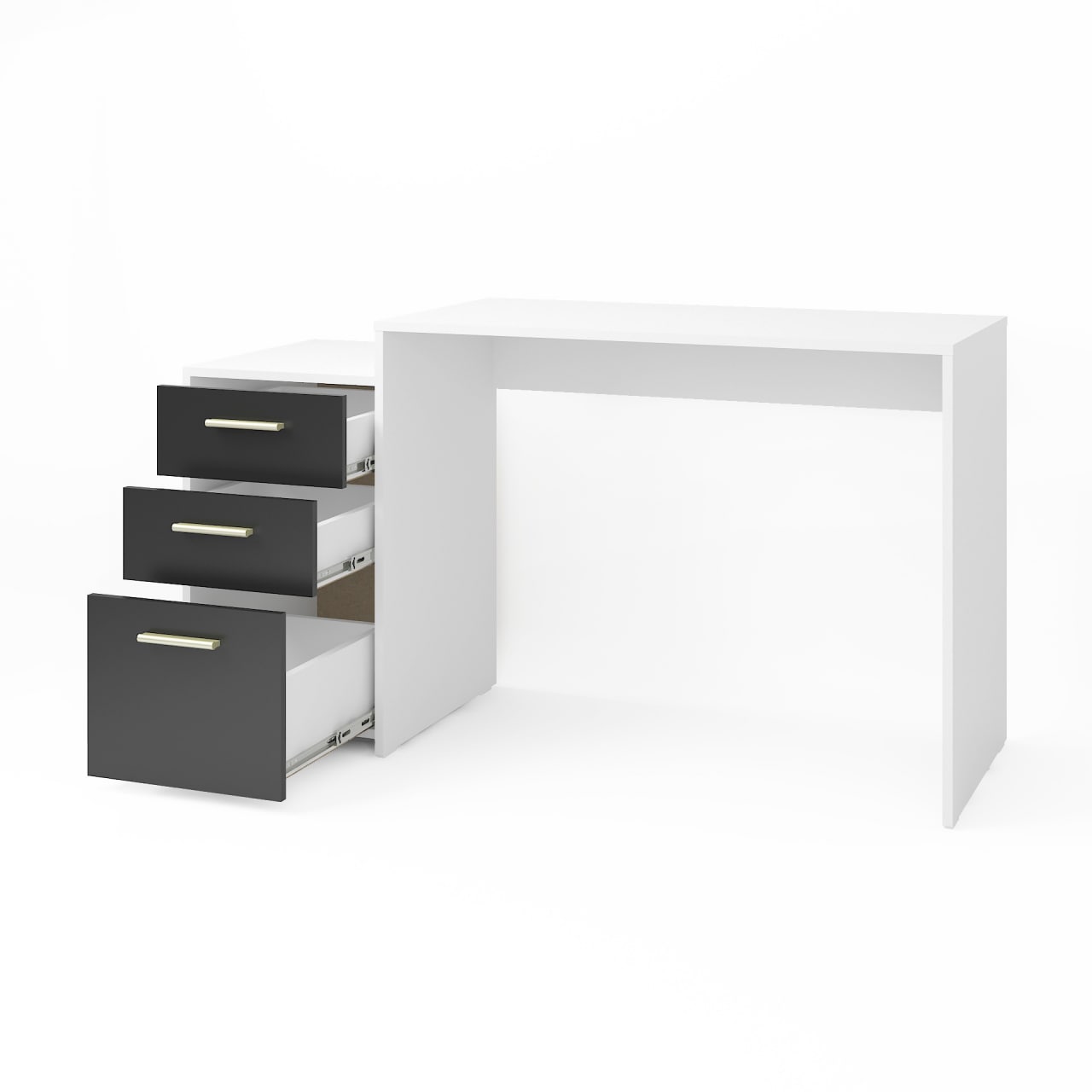 Комп'ютерний стіл А-187 чорний-білий