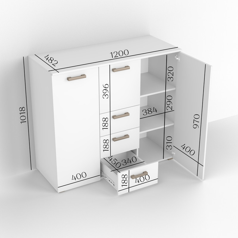 Комод ТКБ-371 бетон