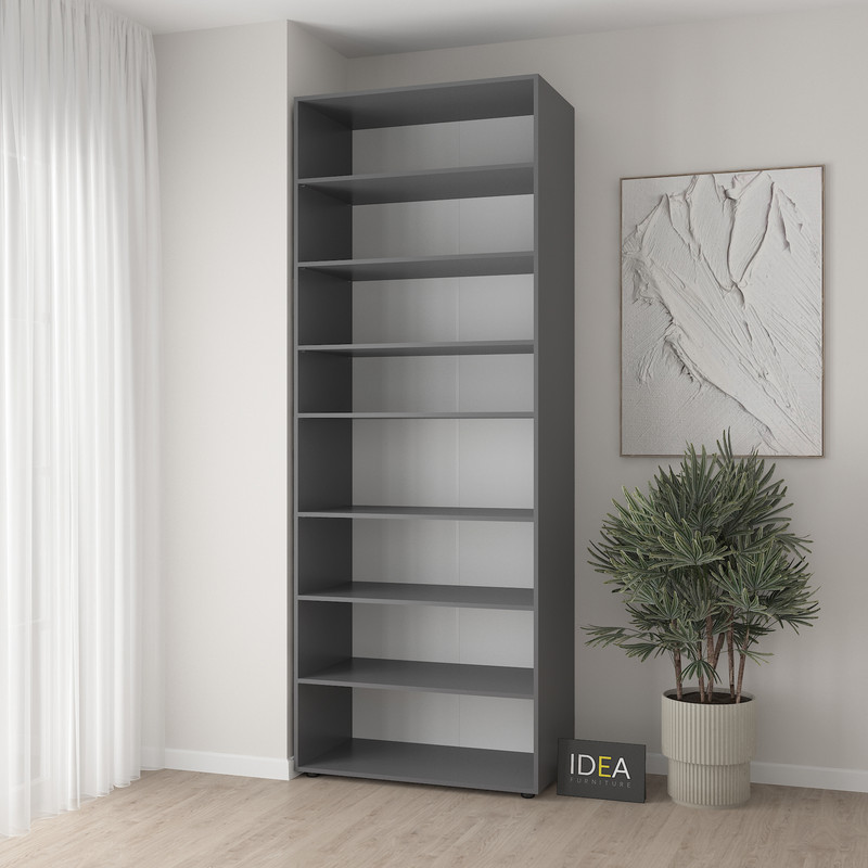 Шафа для одягу з полицями С-9.0 Антрацит