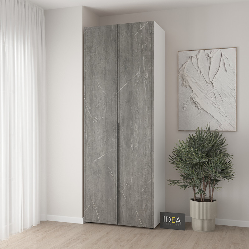 Шафа для одягу з полицями С-9.1 Білий-Юпітер