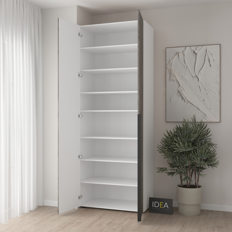 Шафа для одягу з полицями С-9.1 Білий-Юпітер