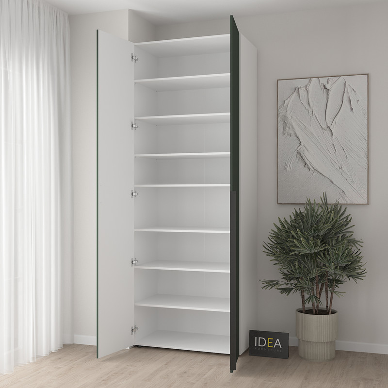 Шафа для одягу з полицями С-9.1 Білий - Камуфляж