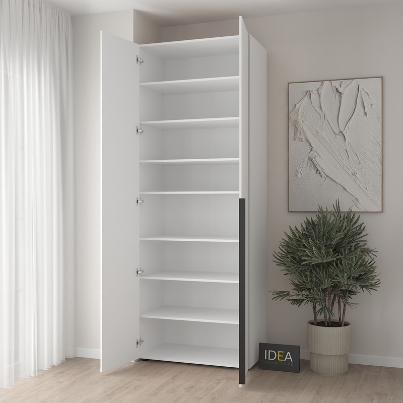 Шафа для одягу з полицями С-9.1 Білий